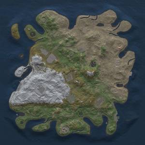 Thumbnail Rust Map: Procedural Map, Size: 4000, Seed: 1492615201, 19 Monuments