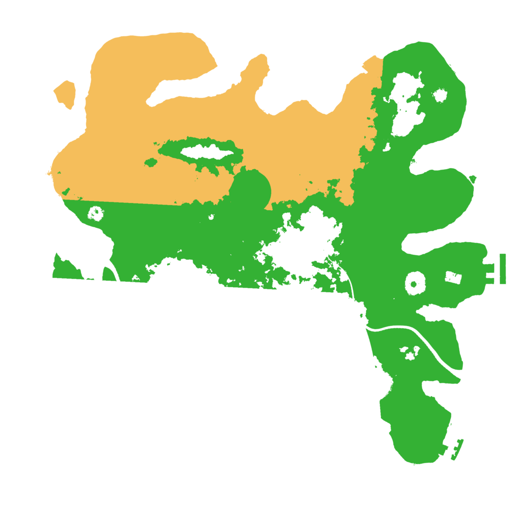 Biome Rust Map: Procedural Map, Size: 3500, Seed: 199221