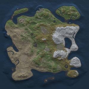 Thumbnail Rust Map: Procedural Map, Size: 3300, Seed: 1455326631, 14 Monuments