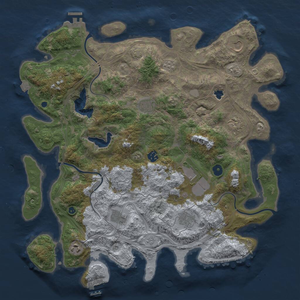 Rust Map: Procedural Map, Size: 4250, Seed: 488216190, 15 Monuments