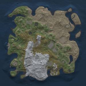 Thumbnail Rust Map: Procedural Map, Size: 3750, Seed: 13537414, 19 Monuments