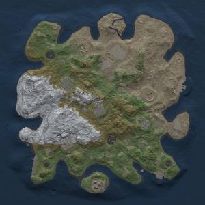 Thumbnail Rust Map: Procedural Map, Size: 3500, Seed: 874463, 17 Monuments