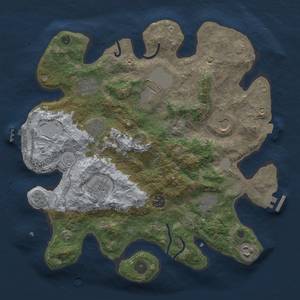 Thumbnail Rust Map: Procedural Map, Size: 3500, Seed: 874463, 17 Monuments