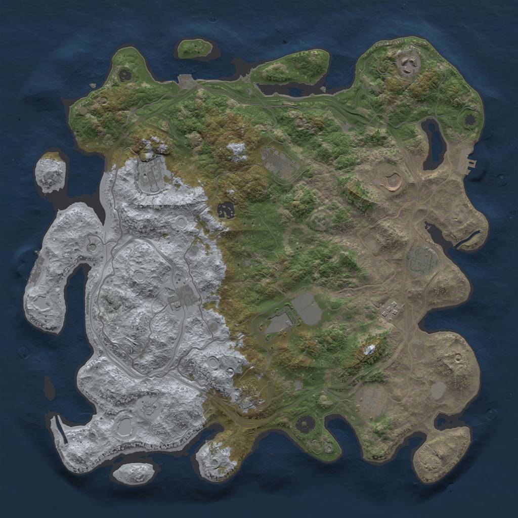 Rust Map: Procedural Map, Size: 4250, Seed: 13215012, 19 Monuments