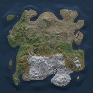 Thumbnail Rust Map: Procedural Map, Size: 3000, Seed: 648360188, 14 Monuments