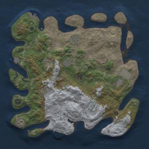 Thumbnail Rust Map: Procedural Map, Size: 3750, Seed: 1201776472, 17 Monuments