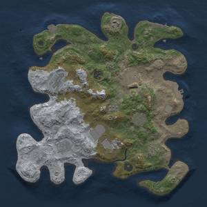 Thumbnail Rust Map: Procedural Map, Size: 3500, Seed: 98100110, 16 Monuments