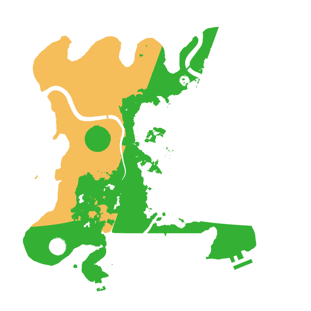 Biome Rust Map: Procedural Map, Size: 3200, Seed: 153770968