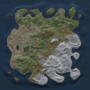 Thumbnail Rust Map: Procedural Map, Size: 3600, Seed: 271552216, 17 Monuments