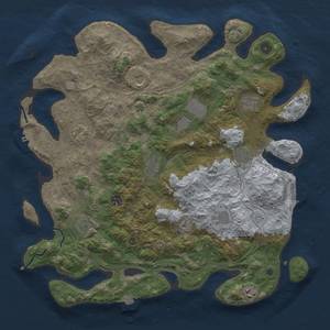 Thumbnail Rust Map: Procedural Map, Size: 4250, Seed: 697841668, 19 Monuments