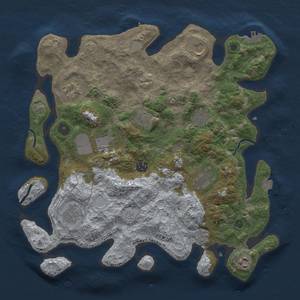 Thumbnail Rust Map: Procedural Map, Size: 3750, Seed: 15958747, 18 Monuments