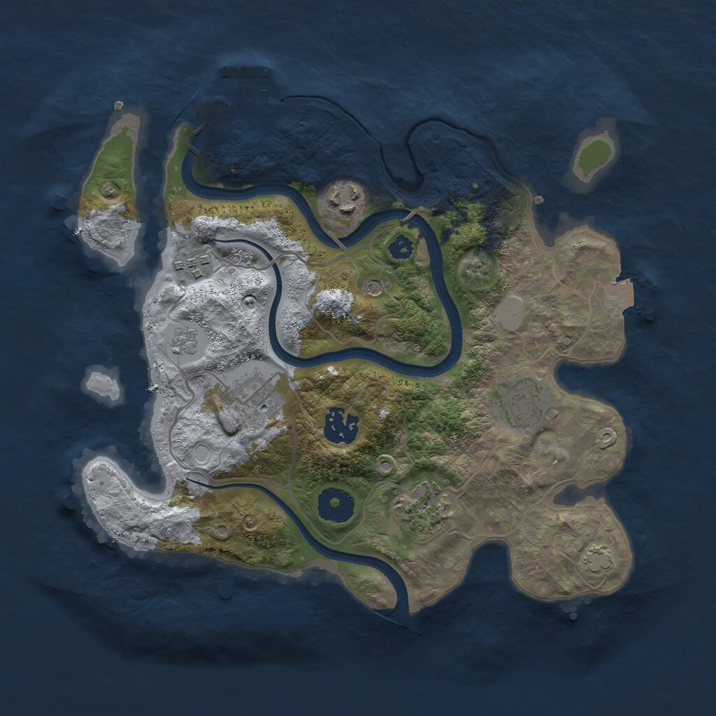 Rust Map: Procedural Map, Size: 3000, Seed: 10532, 11 Monuments