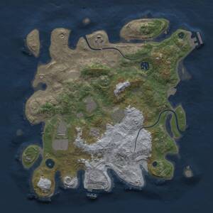 Thumbnail Rust Map: Procedural Map, Size: 3500, Seed: 1152078909, 12 Monuments