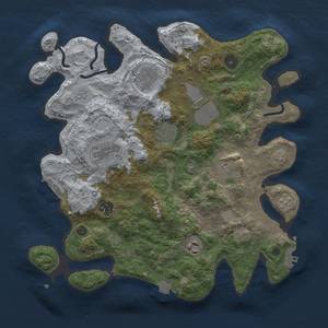 Thumbnail Rust Map: Procedural Map, Size: 3500, Seed: 345235, 16 Monuments