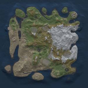 Thumbnail Rust Map: Procedural Map, Size: 3500, Seed: 580746615, 14 Monuments