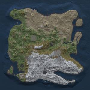 Thumbnail Rust Map: Procedural Map, Size: 3500, Seed: 4847696, 16 Monuments