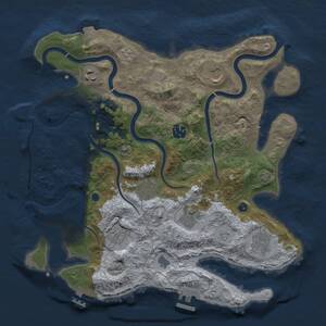 Thumbnail Rust Map: Procedural Map, Size: 3500, Seed: 4847696, 14 Monuments