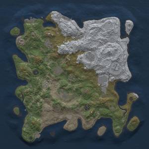 Thumbnail Rust Map: Procedural Map, Size: 4000, Seed: 353133590, 17 Monuments