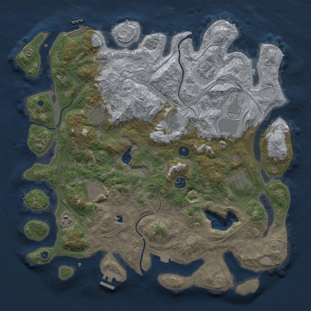 Rust Map: Procedural Map, Size: 4250, Seed: 32818, 15 Monuments
