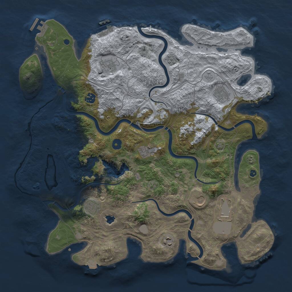Rust Map: Procedural Map, Size: 4250, Seed: 56558867, 15 Monuments