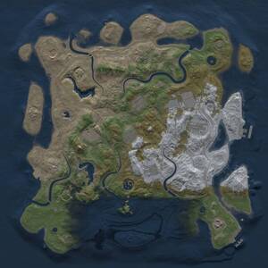 Thumbnail Rust Map: Procedural Map, Size: 4250, Seed: 403342672, 17 Monuments