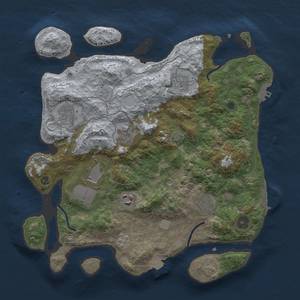 Thumbnail Rust Map: Procedural Map, Size: 3500, Seed: 1611, 15 Monuments