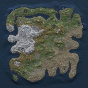 Thumbnail Rust Map: Procedural Map, Size: 3500, Seed: 2108760637, 17 Monuments