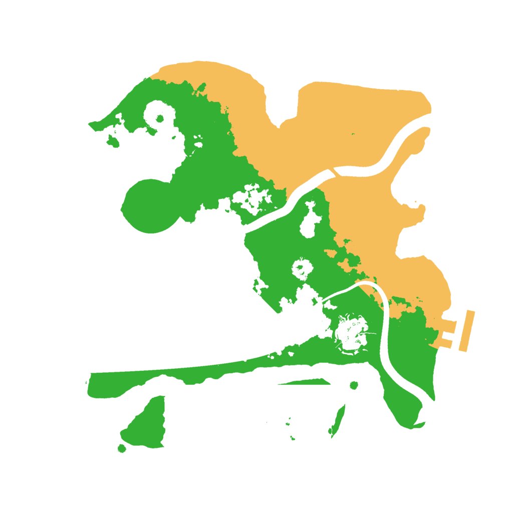 Biome Rust Map: Procedural Map, Size: 2500, Seed: 1658525426