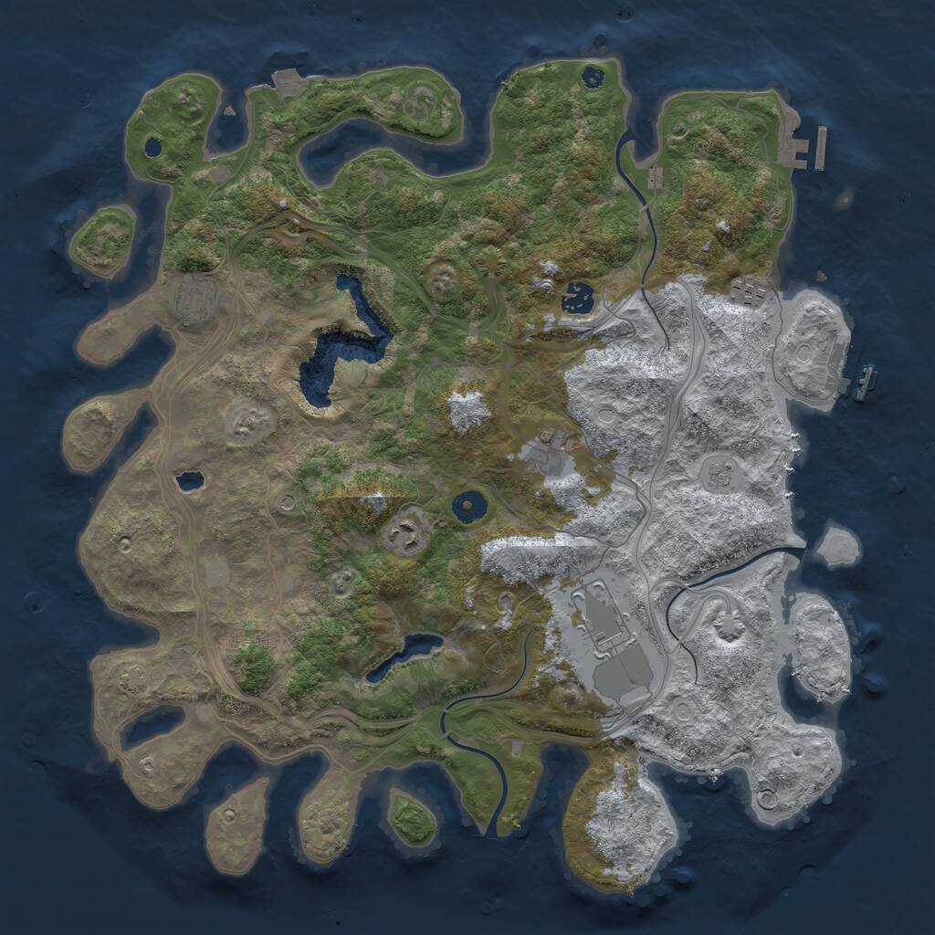 Rust Map: Procedural Map, Size: 4250, Seed: 23035322, 12 Monuments