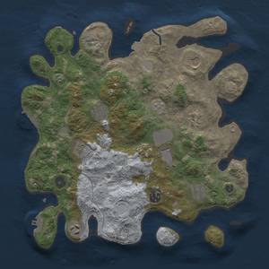 Thumbnail Rust Map: Procedural Map, Size: 3500, Seed: 79979832, 17 Monuments