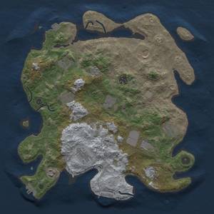 Thumbnail Rust Map: Procedural Map, Size: 3700, Seed: 1804664257, 19 Monuments