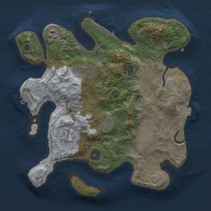 Thumbnail Rust Map: Procedural Map, Size: 3000, Seed: 1189582157, 15 Monuments