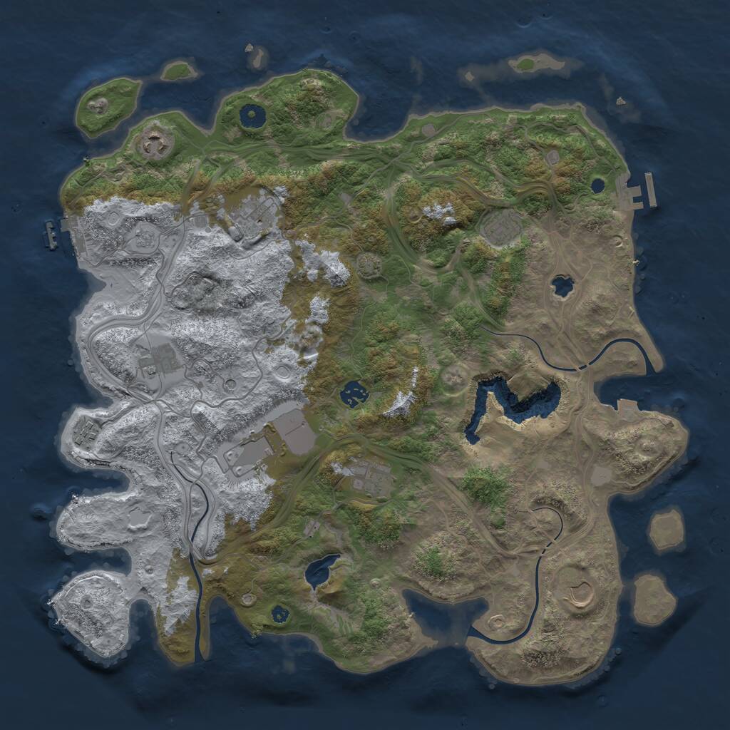 Rust Map: Procedural Map, Size: 4250, Seed: 998066, 15 Monuments