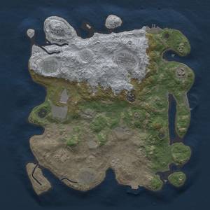 Thumbnail Rust Map: Procedural Map, Size: 3500, Seed: 833148080, 17 Monuments