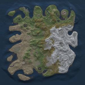 Thumbnail Rust Map: Procedural Map, Size: 3700, Seed: 58493819, 18 Monuments