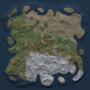 Thumbnail Rust Map: Procedural Map, Size: 4500, Seed: 280198451, 19 Monuments