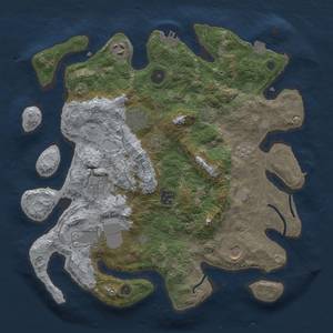 Thumbnail Rust Map: Procedural Map, Size: 3500, Seed: 81331492, 15 Monuments