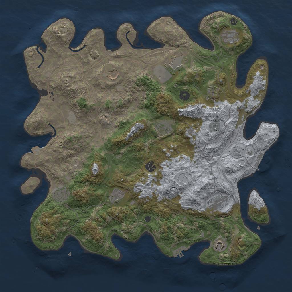 Rust Map: Procedural Map, Size: 4250, Seed: 295720831, 19 Monuments