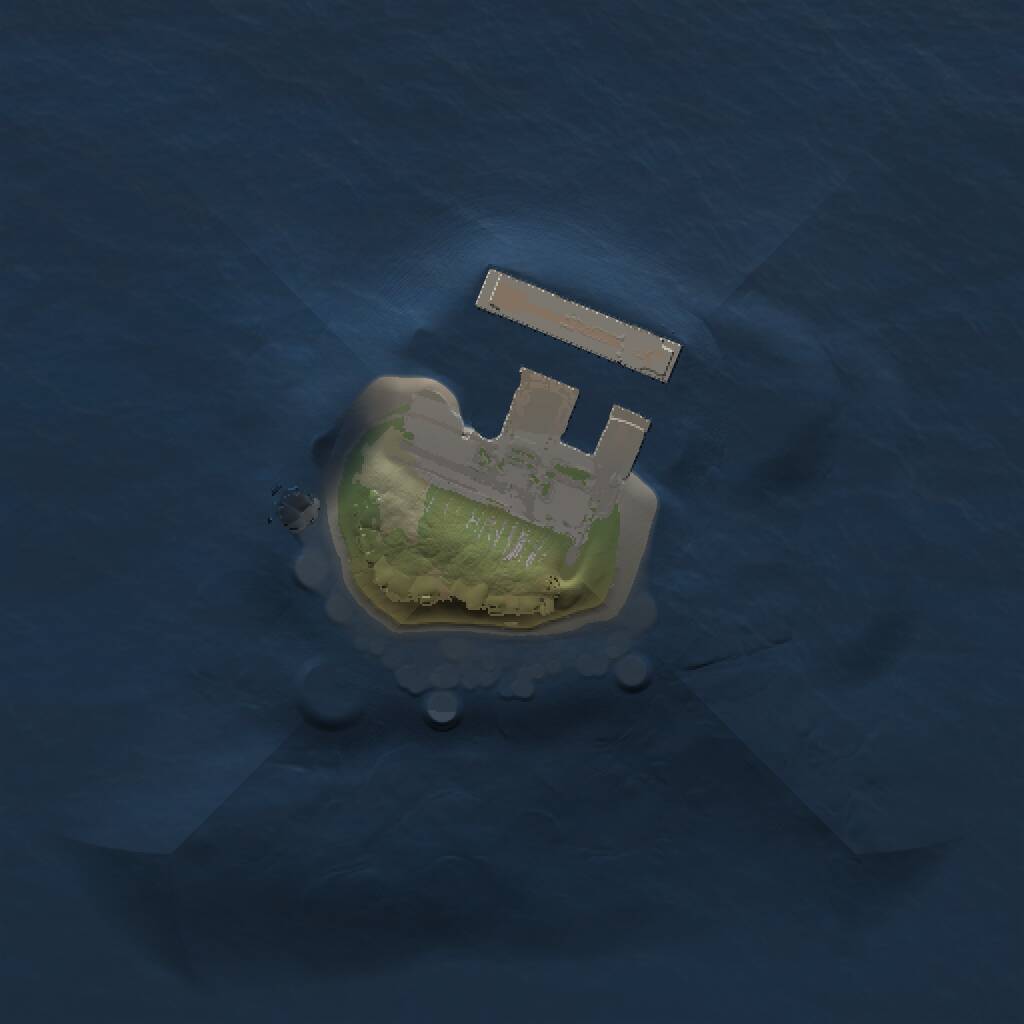 Rust Map: Procedural Map, Size: 1000, Seed: 4654560, 2 Monuments