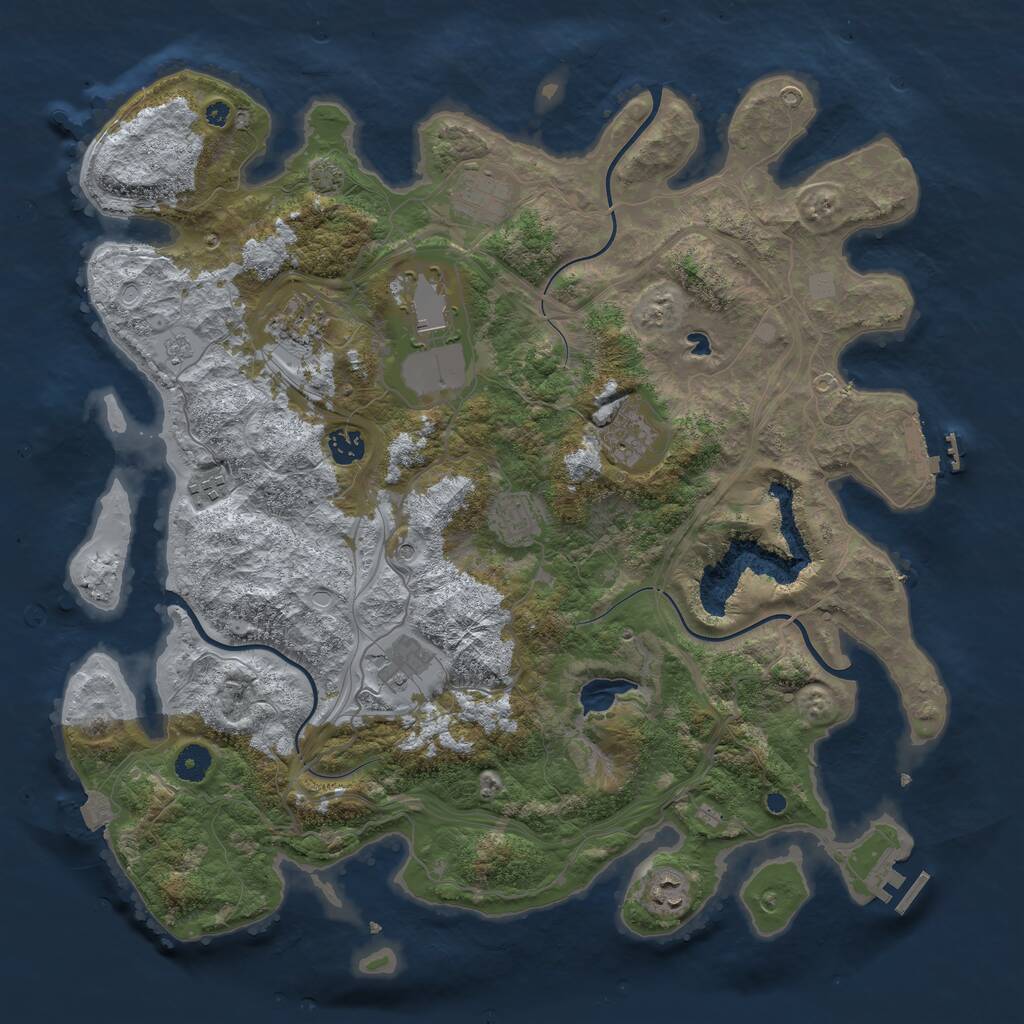 Rust Map: Procedural Map, Size: 4250, Seed: 177005715, 15 Monuments