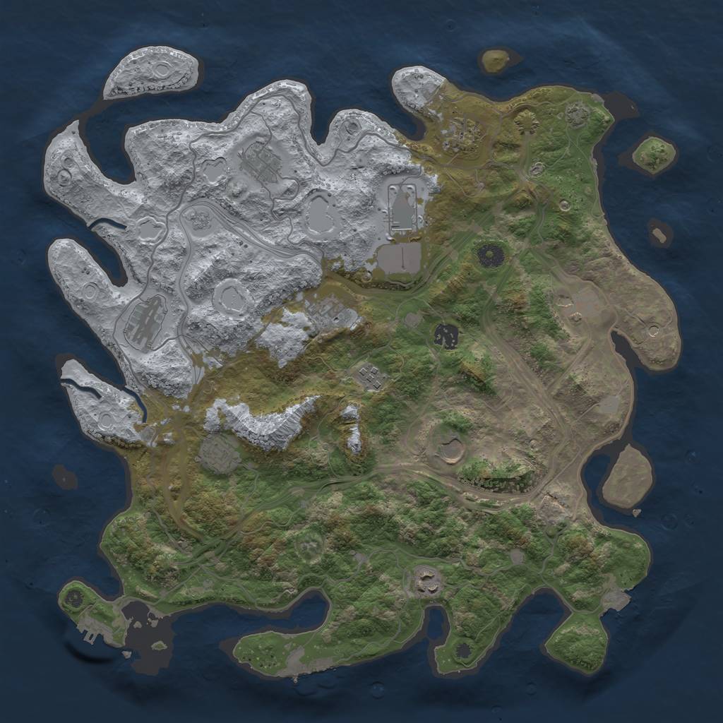 Rust Map: Procedural Map, Size: 4250, Seed: 1997532645, 19 Monuments