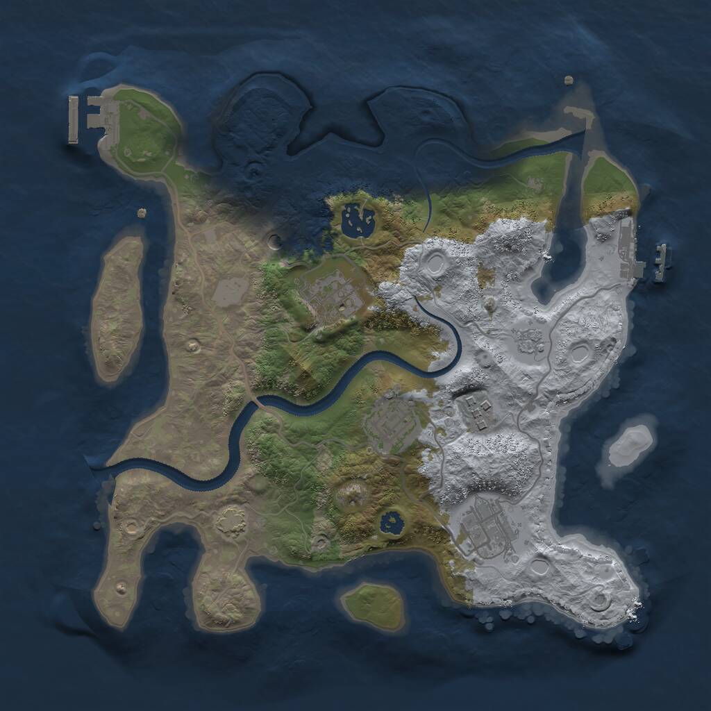 Rust Map: Procedural Map, Size: 3000, Seed: 10306, 11 Monuments