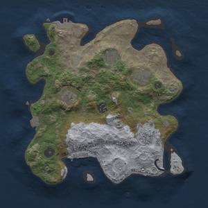 Thumbnail Rust Map: Procedural Map, Size: 3000, Seed: 772277249, 12 Monuments