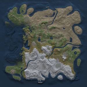 Thumbnail Rust Map: Procedural Map, Size: 4250, Seed: 1843789669, 16 Monuments