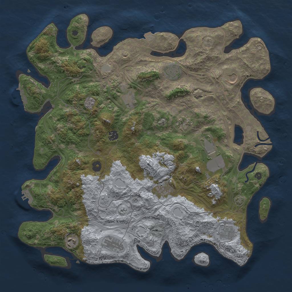 Procedural Map :: Rust Map :: Just-Wiped