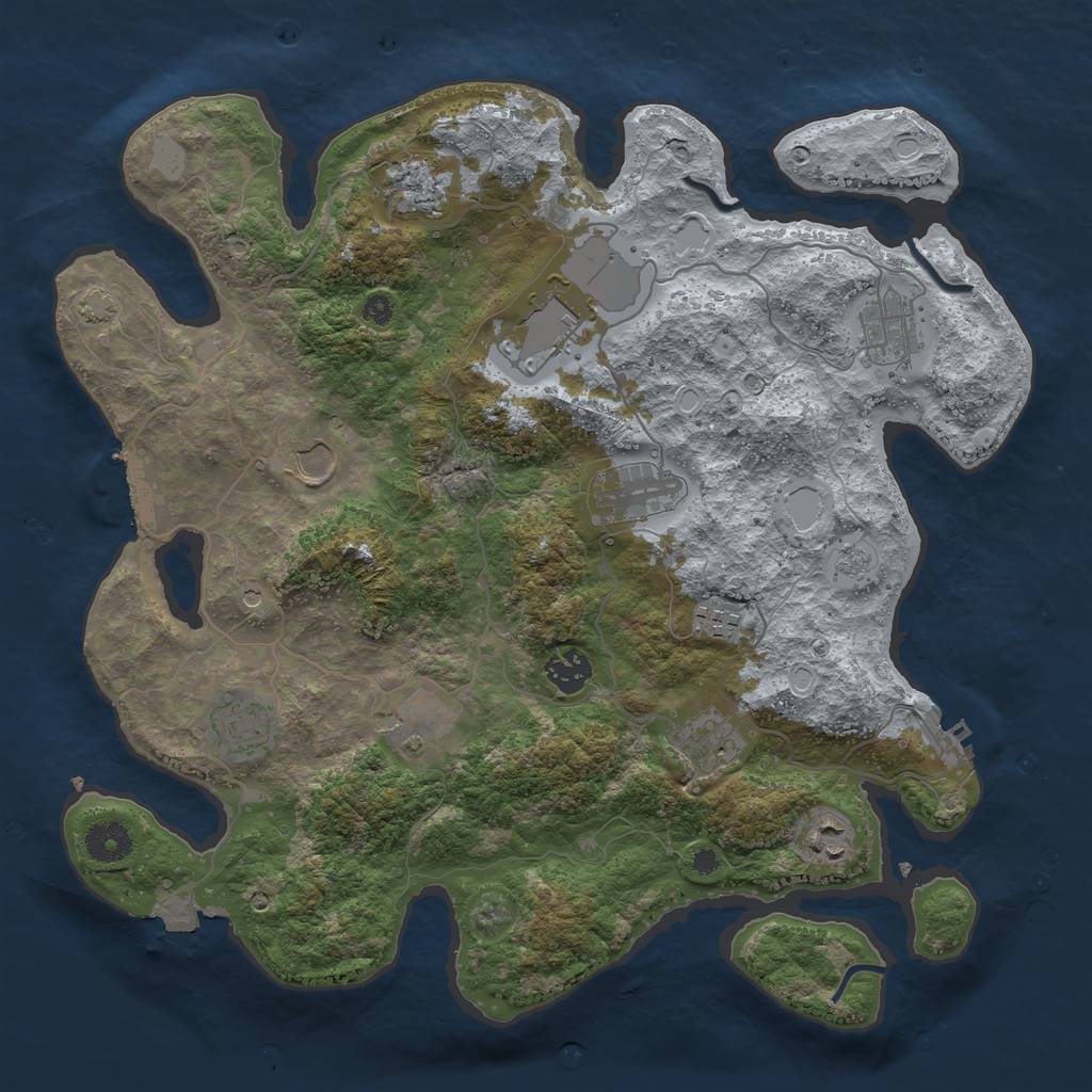 Rust Map: Procedural Map, Size: 3750, Seed: 637220730, 19 Monuments