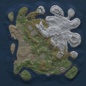 Thumbnail Rust Map: Procedural Map, Size: 3500, Seed: 371352905, 15 Monuments