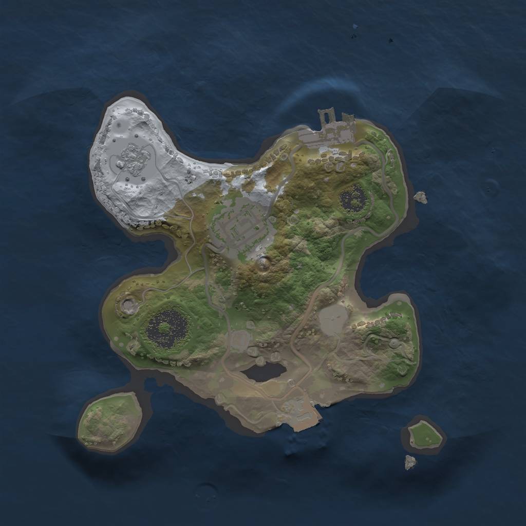 Rust Map: Procedural Map, Size: 2000, Seed: 4678792, 6 Monuments