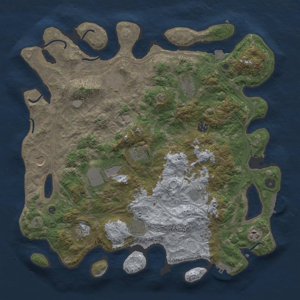 Rust Map: Procedural Map, Size: 4250, Seed: 972769841, 19 Monuments