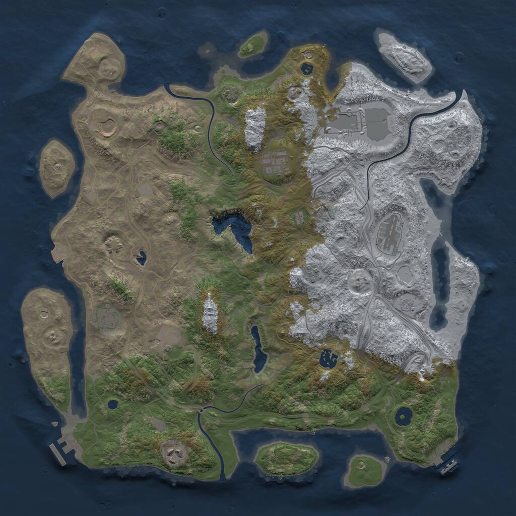 Rust Map: Procedural Map, Size: 4250, Seed: 1122, 15 Monuments